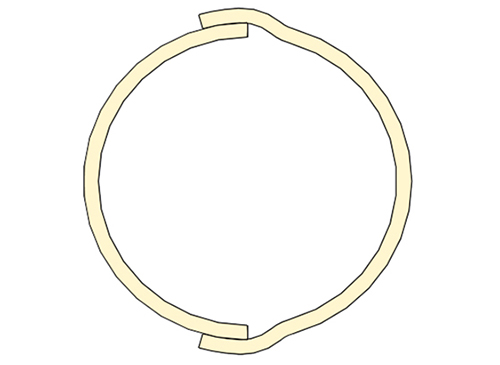 板金2枚で形成した筒