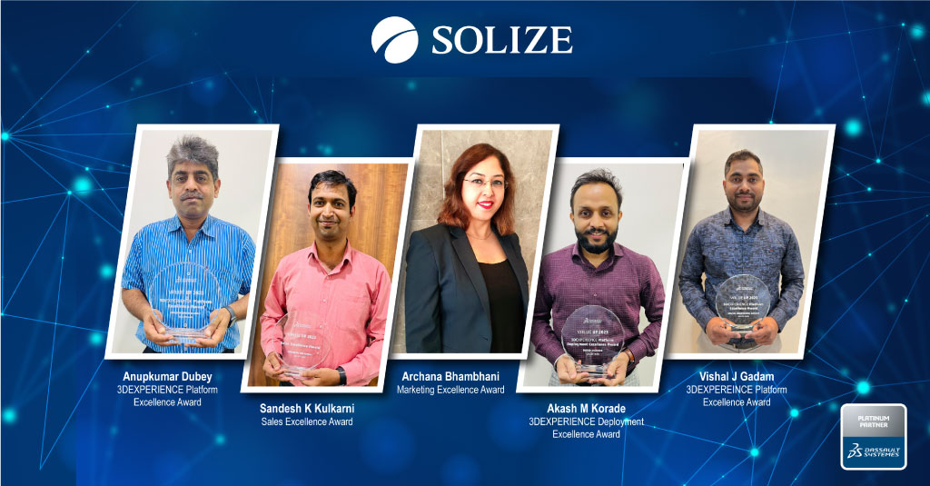 SOLIZE India team recognized for stellar performances by Dassault Systèmes